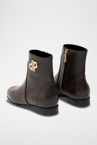 Botines de piel bovina - Marrón