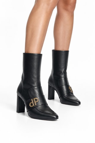 Botines de piel bovina - Negro