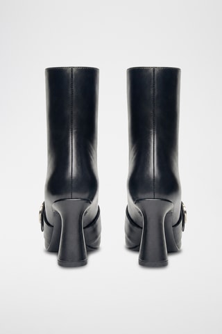 Botines de piel bovina - Negro