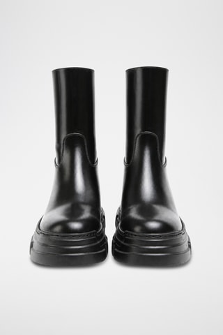 Botines de piel bovina - Negro