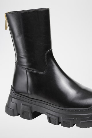Botines de piel bovina - Negro