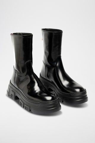 Botines de piel bovina - Negro