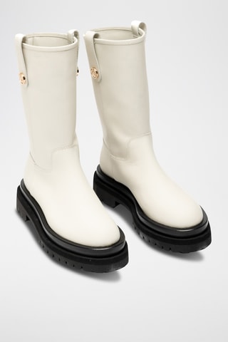 Botines de piel bovina - Crudo