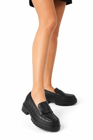 Mocasines con plataforma - Blanco