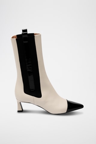 Botines Chelsea de piel bovina - Blanco