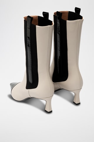 Botines Chelsea de piel bovina - Blanco
