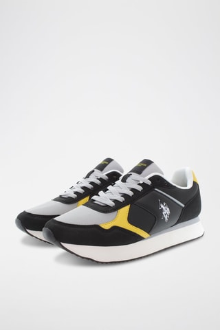 Nubuck Sneakers Nobil - Zwart en geel