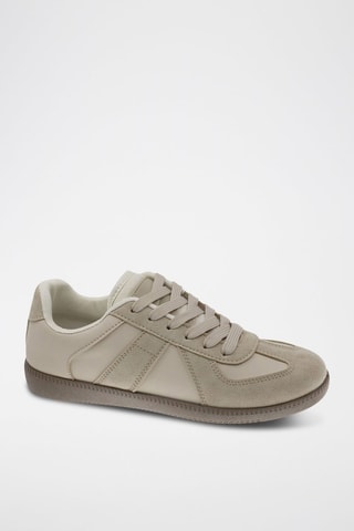 Baskets en nubuck - Marron et gris
