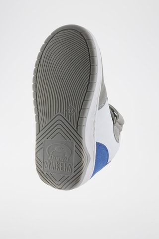 Baskets montantes - Blanc, bleu et gris