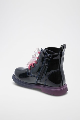 Bottines vernies - Bleu et rose