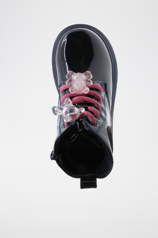 Bottines vernies - Bleu et rose