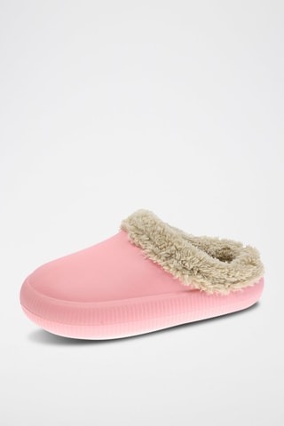 Mules fourrées - Rose
