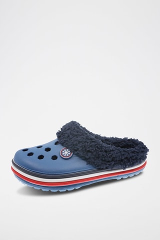 Mules fourrées - Bleu