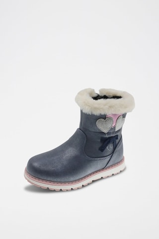 Bottines fourrées - Blanc, bleu et rose