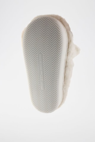 Pantoufles - Blanc, beige et marron