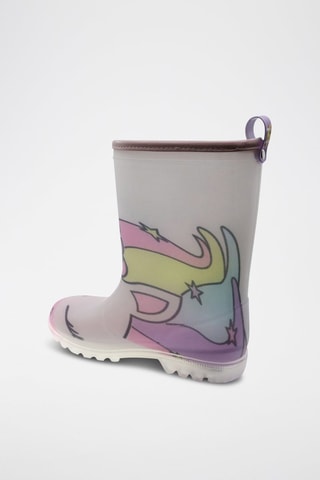 Bottes de pluie - Bleu, vert et rose
