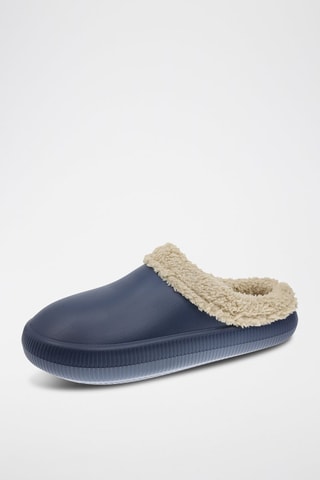 Mules fourrées - Bleu