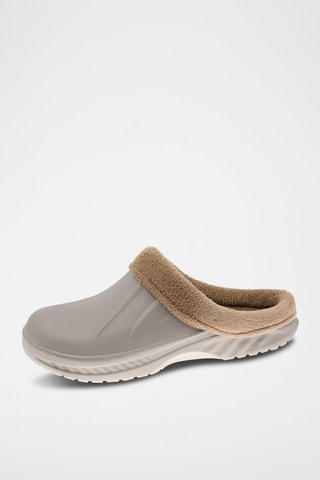 Mules fourrées - Gris