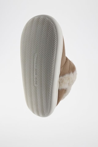 Chaussons fourrées - Beige et marron