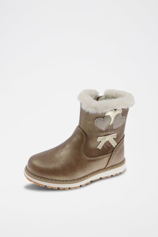 Bottines fourrées - Blanc et marron