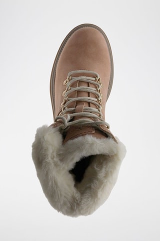 Bottines fourrées - Blanc et rose