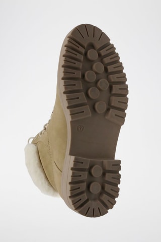 Bottines fourrées - Beige et blanc