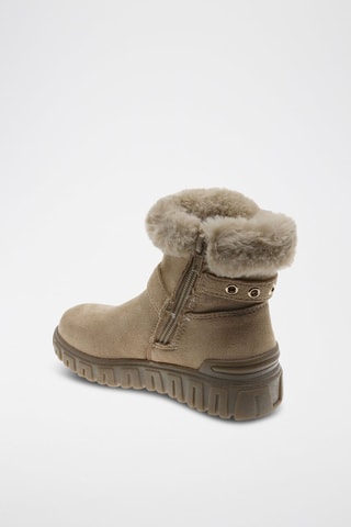 Bottines fourrées - Blanc et marron
