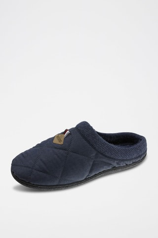 Pantoufles fourrées - Bleu et noir