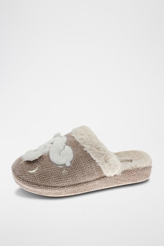 Pantoufles fourrées - Beige