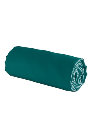 Sábana bajera de satén de algodón 120 hilos/cm² Liso - Verde