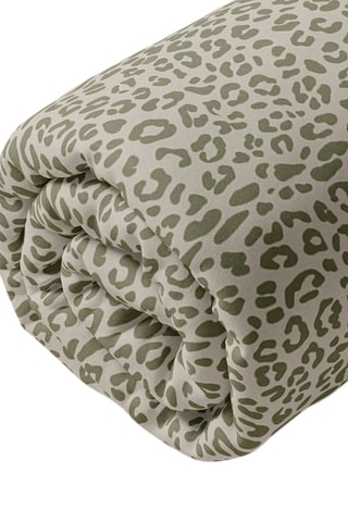 Lenzuolo sotto in raso di cotone 80 fili/ Leopard - Kaki