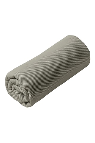 Sábana bajera de algodón 80 hilos/cm² Eden noir - Beige