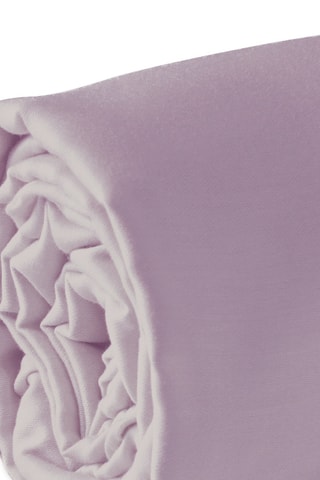 Sábana bajera de satén de algodón 80 hilos/cm² Liso - Violeta