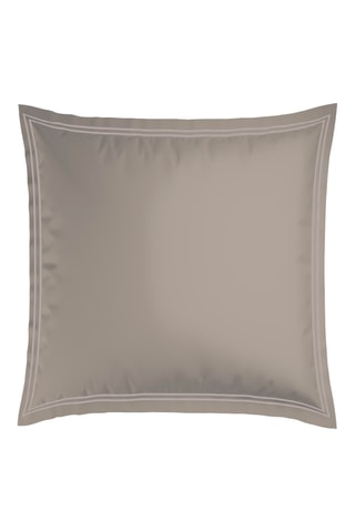 2 fundas de almohada de satén de algodón 80 hilos/cm² Bastia - Topo