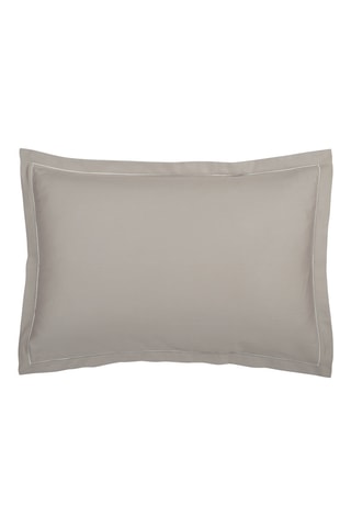 2 fundas de almohada de satén de algodón 80 hilos/cm² Uni 1 baratta - Topo