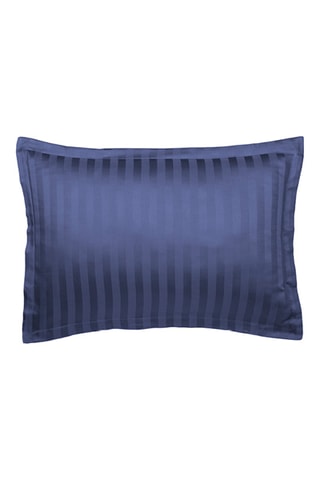2 fundas de almohada de satén de algodón 120 hilos/cm² Jacquard - Azul