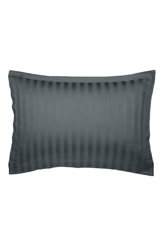 2 fundas de almohada de satén de algodón 120 hilos/cm² Jacquard - Gris