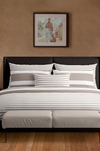 2 federe in raso di cotone 80 fili/cm² Horizon - Taupe