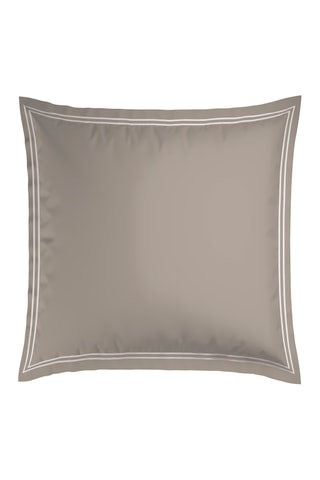 2 fundas de almohada de satén de algodón 80 hilos/cm² Saint-Tropez - Topo y blanco