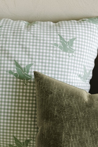 2 federe Vichy Duck in percalle di cotone 74 fili/cm² - Verde