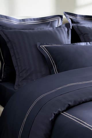 2 fundas de almohada Vichy de percal de algodón 74 hilos/cm² - Topo