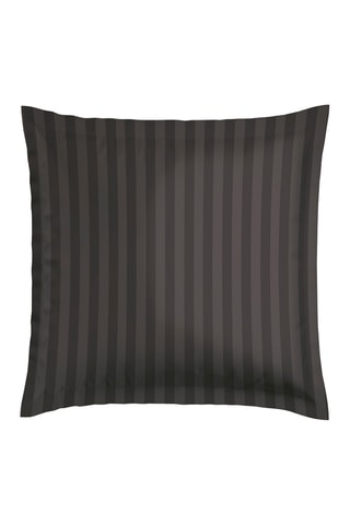 2 fundas de almohada de satén de algodón 80 hilos/cm² Élégance sauvage - Marrón y negro