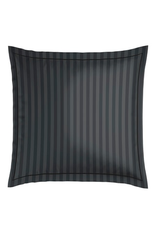 2 fundas de almohada de satén de algodón 80 hilos/cm² Noir fauve - Negro