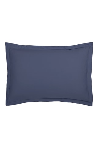 2 fundas de almohada de satén de algodón 80 hilos/cm² Uni 1 baratta - Azul marino