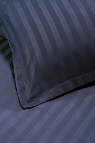 2 fundas de almohada de satén de algodón 80 hilos/cm² - Azul oscuro