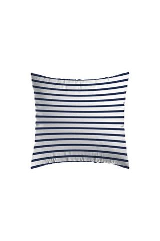 2 federe in raso di cotone 80 fili/cm² Sylvestre - Blu scuro e bianco