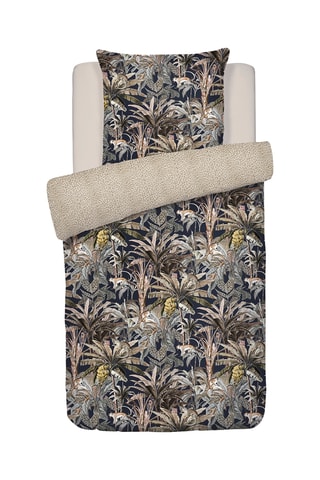 Parure copripiumino in raso di cotone 80 fili/cm² Sauvage  - Blu scuro