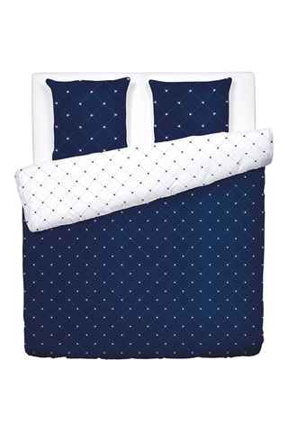 Parure copripiumino in raso di cotone 80 fili/cm² Canards Evy - Blu