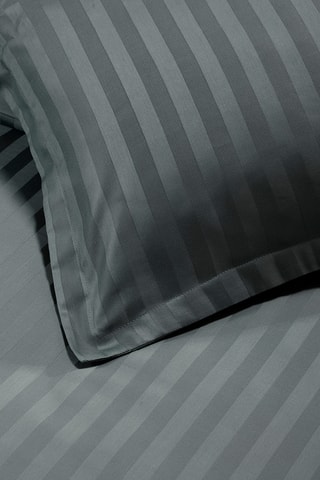 Juego de nórdico de satén de algodón 120 hilos/cm² Jacquard - Gris