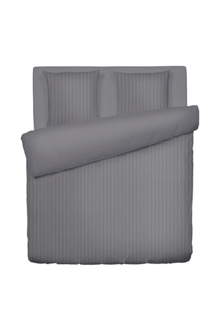 Juego de nórdico de satén de algodón 120 hilos/cm² Jacquard - Gris